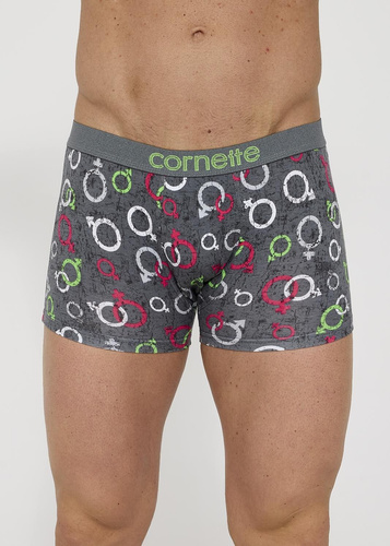 508/165 High Emotion Cornette Boxer Shorts - Férfi pamut boxeralsó színes mintával és lapos gumival