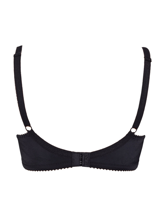 Donna 1962 Mikroszálas, pamut, fekete, puha melltartó, merevítővel, fekete