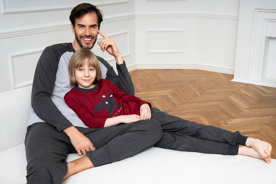 Morten Fiú pizsama Olasz divat bordó/c.melange