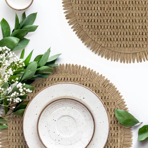 Eurofirany asztali alátét elegáns tányéralátét glamour stílus Joan natural