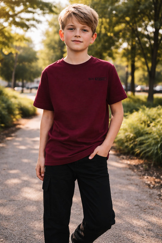 Six Seven Bambarillo fiú póló – kényelmes viselet minden napra claret