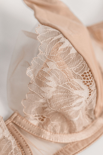 Mediolano Selena Soft 19265 bézs puha csipkés melltartó