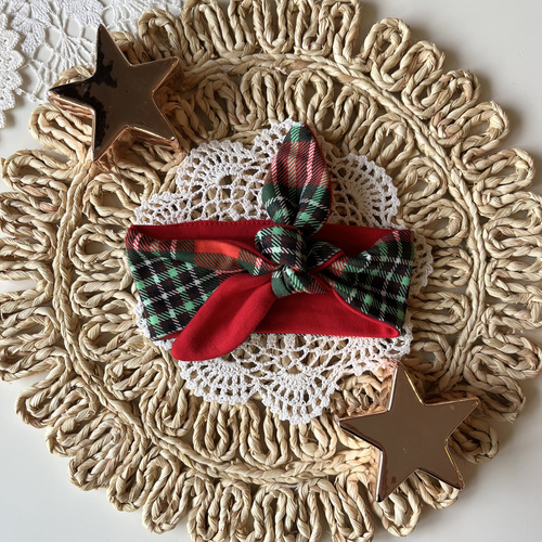 Mamatti lány OP02 Boldog karácsonyt fejpánt - Piros zöld rács, Pin-up stílusban