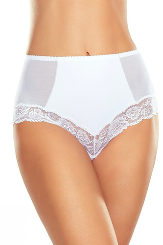 Eldar Veridia fehér alakformáló bugyi, magasított, csipke szegély, mikroszálas anyagból