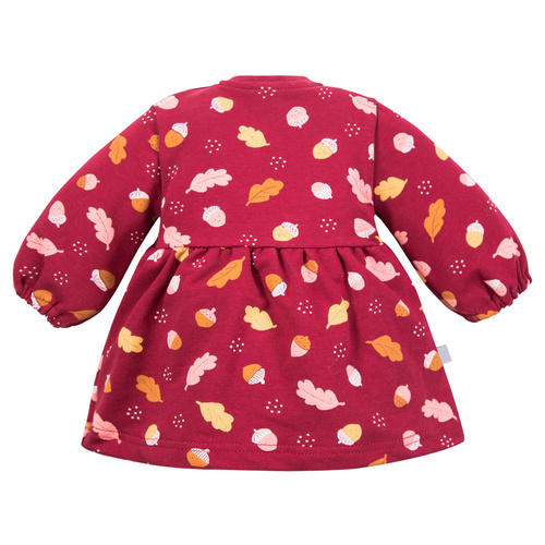 Bolyhos Farok babaruha Eevi - bordó, pamut, hosszú ujjú, hosszú ujjú