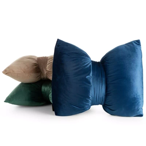 Eurofirany karácsonyi párna bézs 45x55 - bársony masni