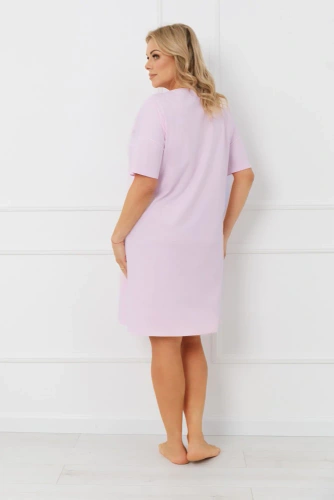 Női hálóing ERULA Italian Fashion pamut trikó rövid ujjú - rózsaszín