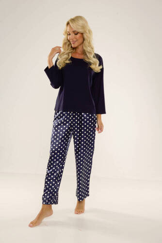 731 Magnolia Női pizsama De Lafense - tengerészkék