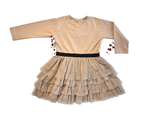 Mamatti bézs színű babaruha SW054 - 100% pamut | Lengyel minőség | Kényelem és stílus | Kényelem és stílus