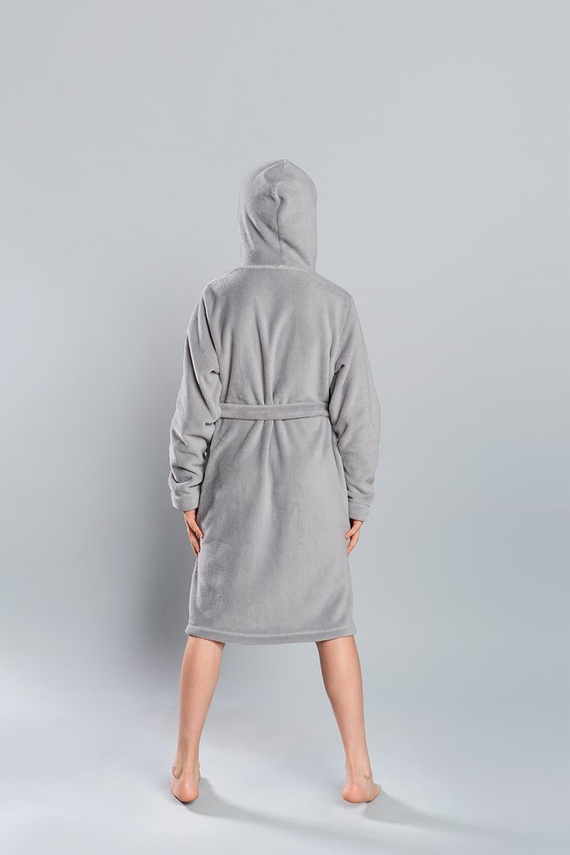 Mimas Férfi kapucnis fürdőköpeny olasz divat - szürke