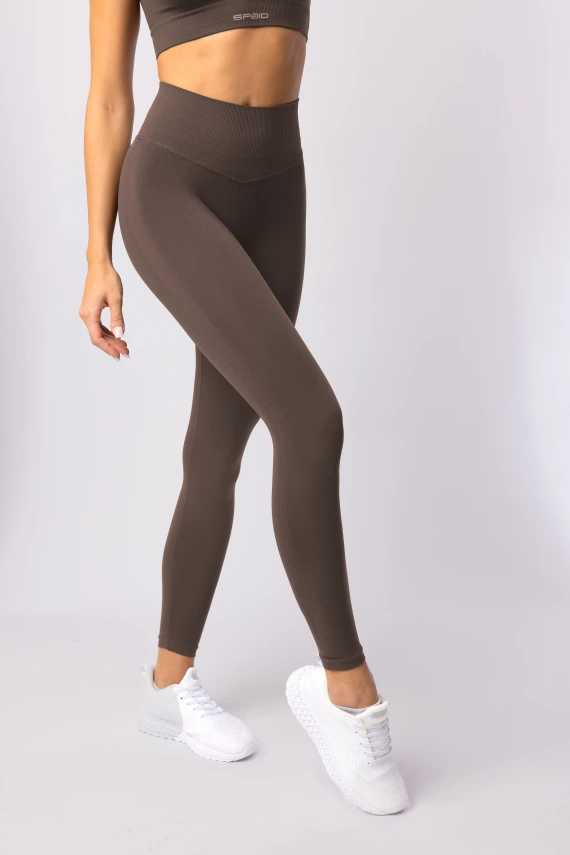Női leggings SPAIO Flex Innergy 2.0 csokoládé varrásmentes, regenerációs támogatással