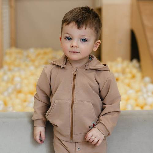 Fiú melegítő szett Eevi Snack Time pamut kapucnis pulóver nadrág