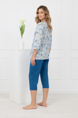 Női pizsama Celozja olasz divat 100% pamut 3/4 ujjú 3/4 nadrág 3/4 nadrág