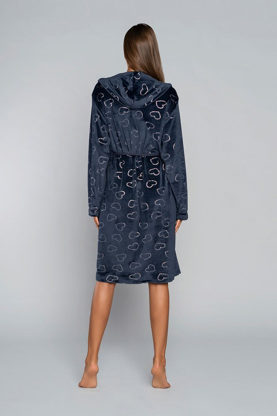 Elixir Női fürdőköpeny zsebekkel Italian Fashion - piros/print