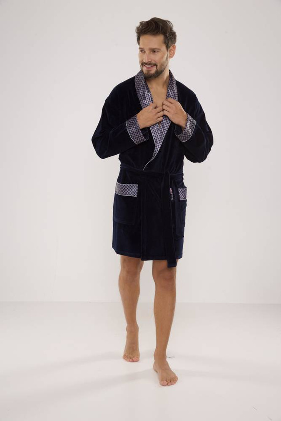 772 Bonjour férfi fürdőköpeny forex - tengerészkék