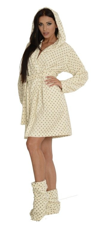 546 Melanie Női rövid köntös Forex - ekrü - ekrü