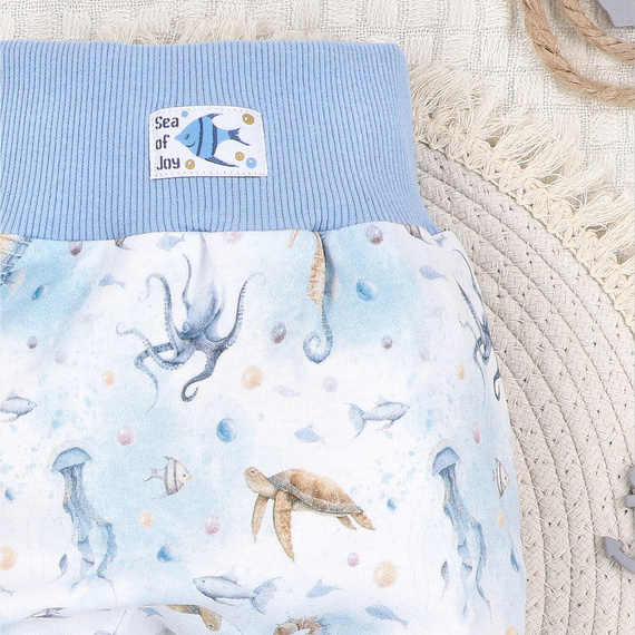 ABN-5456 Sea Of Joy Nini baba fél zokni - organikus pamut, elasztikus derékszíjjal