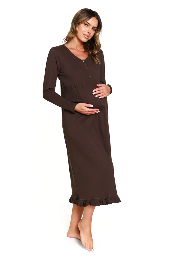 7318 Doctor Nap - Terhességi és szoptatós hálóing pamutból | Lengyel gyártmány - brownie