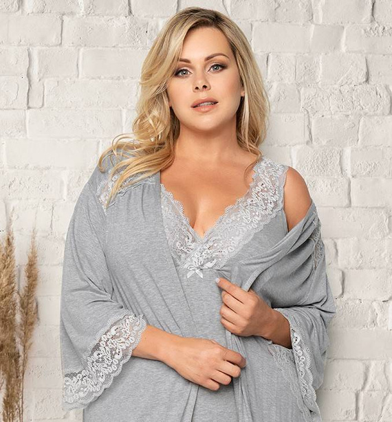 Samaria köntös olasz divat 3/4 ujjú - szürke