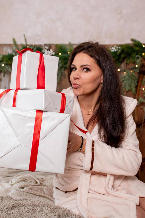 717 Serena Női rövid köntös - ekrü színű