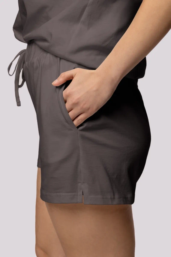 Bliss rövid ujjú női pizsama Mona grafit