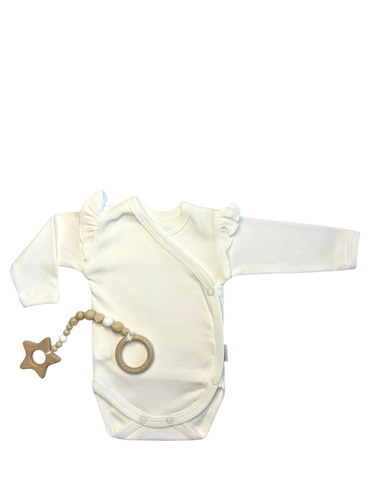 Boríték lány bodysuit ekrü BD15227 - pamut és kényelmes